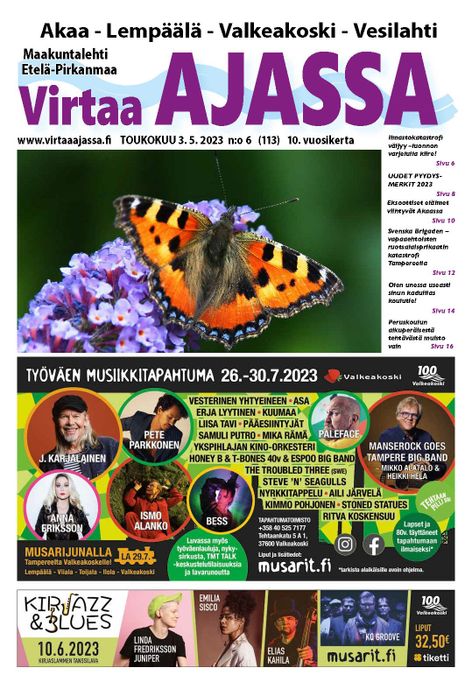 virtaa ajassa lehti